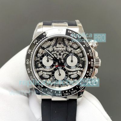 FH Factory Swiss Rolex Tiger Eye Daytona 4131 Gain Weight Oysterflex Copy Watch 
